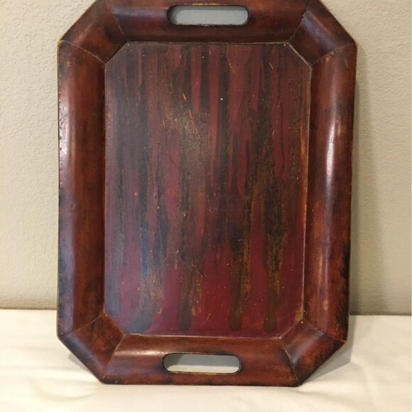 LARGE DECORATIVE METAL TRAY - Picture 3 of 4